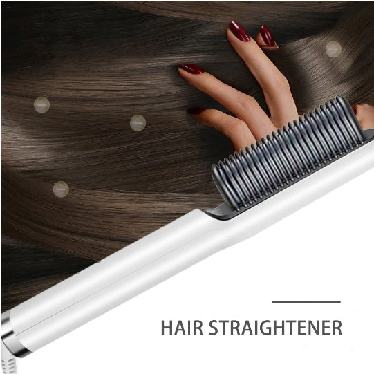 Electric Professional Hair Straightening Brush hqt-909b (Random Colour)