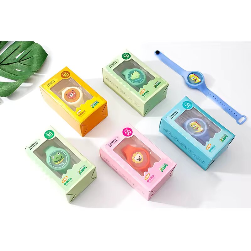 Mosquito Repellent Bracelet Cartoon Luminous - Children's Watch Portable Flash Mosquito Repellent Button Anti Mosquito Watch