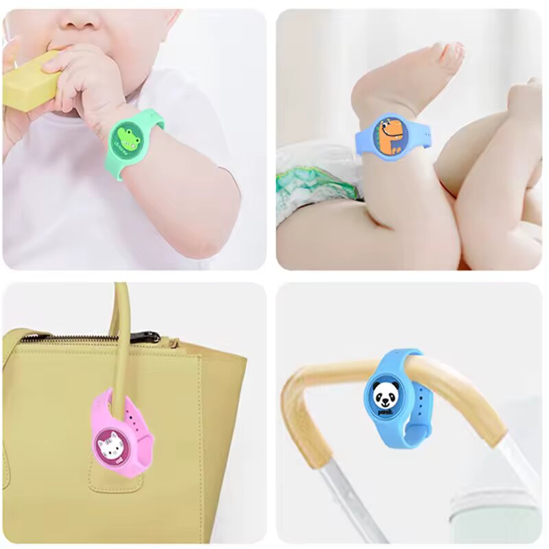 Mosquito Repellent Bracelet Cartoon Luminous - Children's Watch Portable Flash Mosquito Repellent Button Anti Mosquito Watch