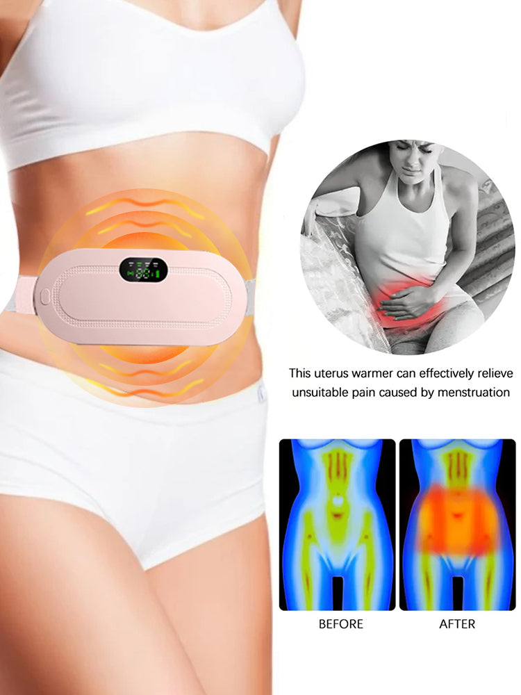 Digital Period Pad Heating And Vibrating For Healing Period Cramps – Women’s Care Pin Relief With 3 Heat Levels And 4 Mode