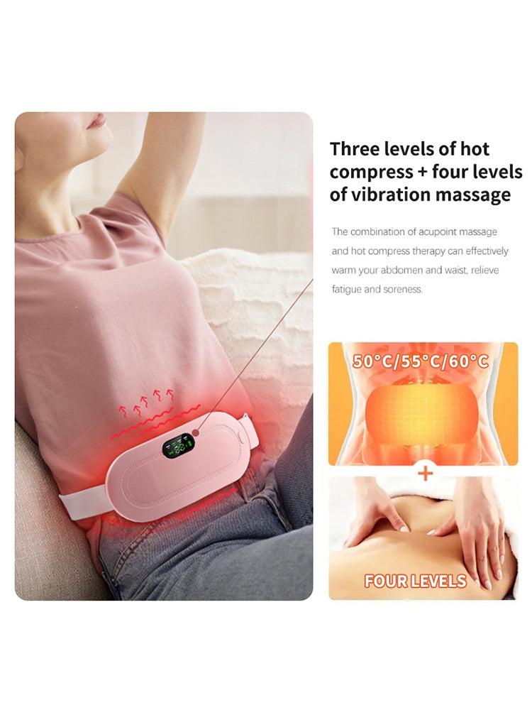 Digital Period Pad Heating And Vibrating For Healing Period Cramps – Women’s Care Pin Relief With 3 Heat Levels And 4 Mode