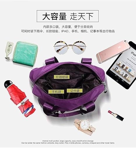 One-Shoulder Canvas Ladies Travel Bag - Splitter Handbag For Girls/women - Soft Large Capacity - shoulder Shopping Bag