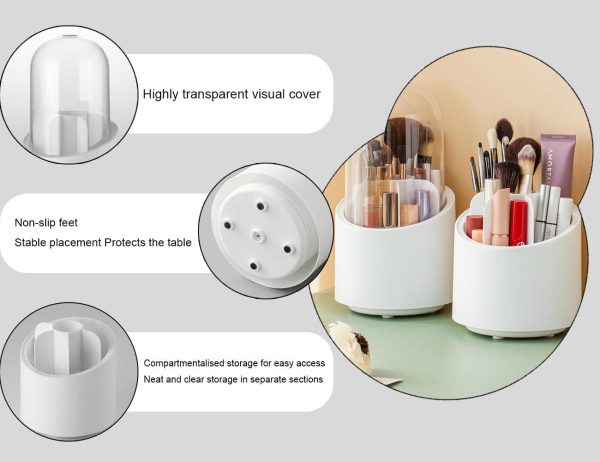 Makeup Brush Holder Dust-proof Rotating | Makeup Brush Container