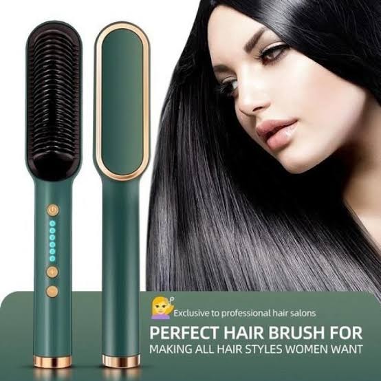 Electric Professional Hair Straightening Brush hqt-909b (Random Colour)