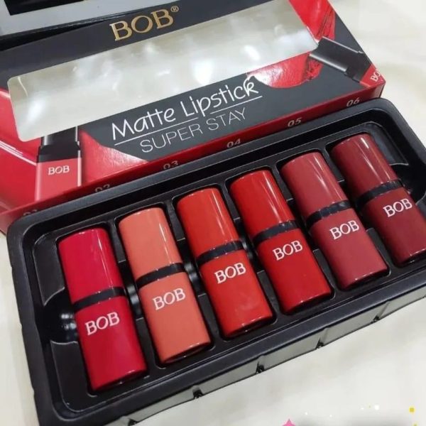 Pack Of 6 Bob Matte Lipstick Set Super Stay