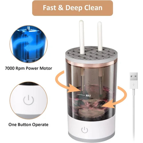 3 In 1 Electric Makeup Brush Cleaner Machine | USB Electric Makeup Brush Cleaner Machine