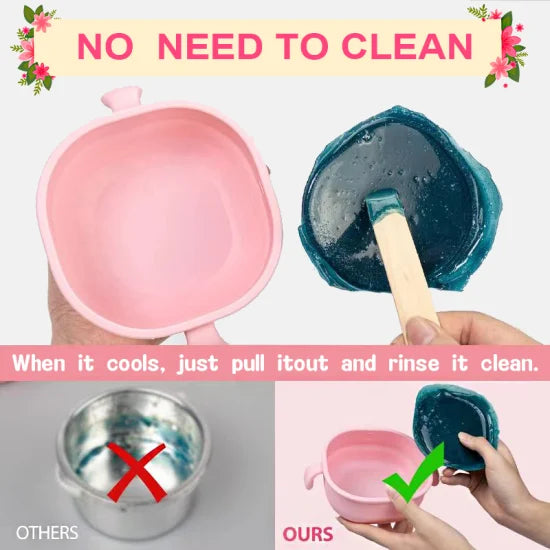 Foldable Wax Heater Hair Removal Wax Machine Portable Silicone Wax Warmer SPA Body Epilator Paraffin Wax Pot 400ML