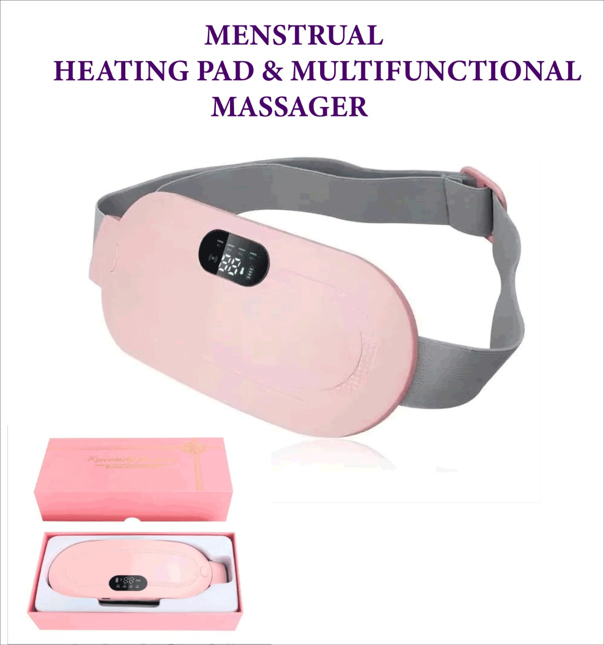 Digital Period Pad Heating And Vibrating For Healing Period Cramps – Women’s Care Pin Relief With 3 Heat Levels And 4 Mode