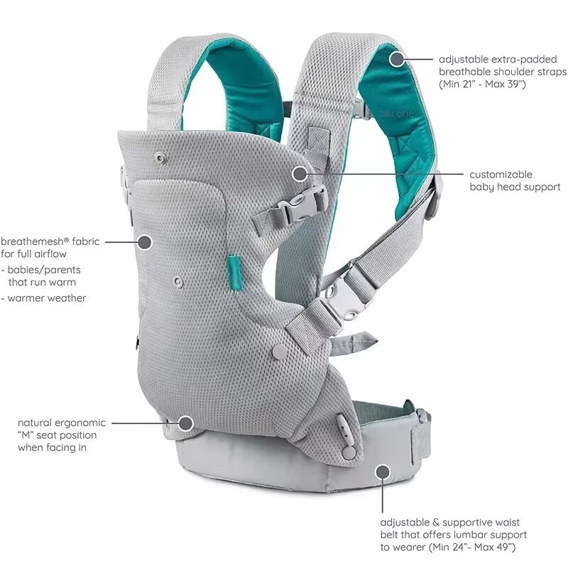 Infantino The Flip 4-in-1 Unique Baby Carrier’s - Baby Carrier Backpack Baby Bag Newborn - Comfortable Baby Carrier