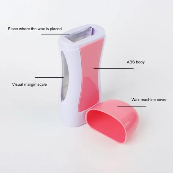 Roll on Wax warmer Portable Wax Roller for Hair Removal Soft Wax Heater Waxing for Travel Home Wax Heater Epilator