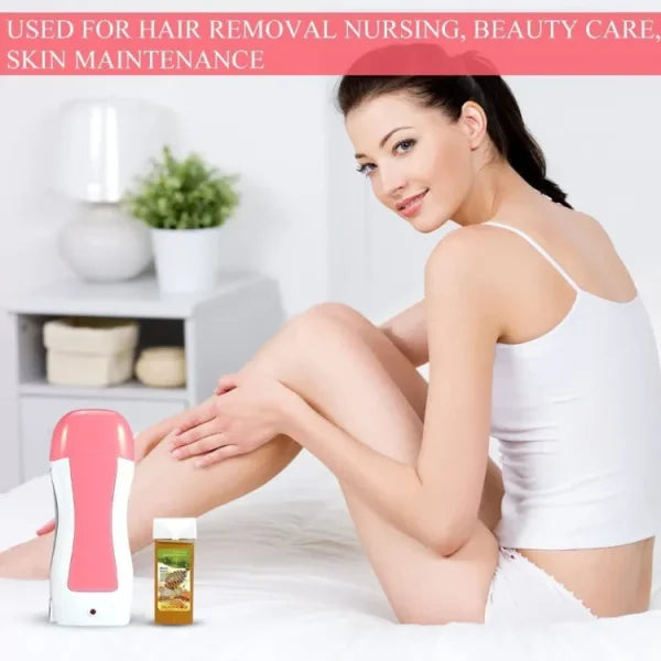 Roll on Wax warmer Portable Wax Roller for Hair Removal Soft Wax Heater Waxing for Travel Home Wax Heater Epilator