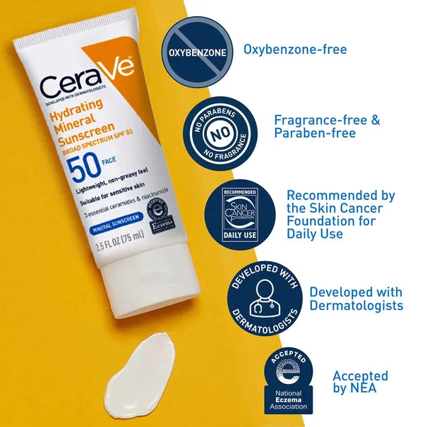 CeraVe 4 In 1 Skincare Kit - Night Cream, Sunblock, Cleanser & Serum For Skin Renewing Formula