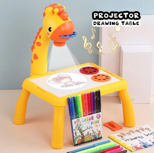 Giraffe Writing Board Projection Drawing Desk Learning LED Projector Art Table Toy Multifunctional Giraffe