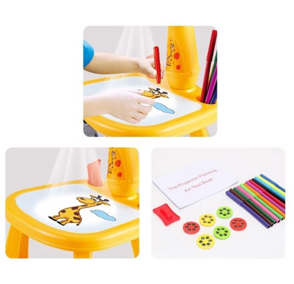 Giraffe Writing Board Projection Drawing Desk Learning LED Projector Art Table Toy Multifunctional Giraffe