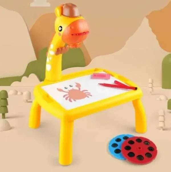 Giraffe Writing Board Projection Drawing Desk Learning LED Projector Art Table Toy Multifunctional Giraffe